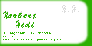 norbert hidi business card